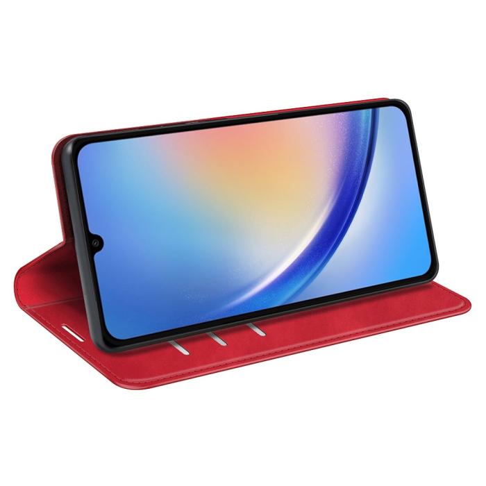 Bild 3,  Samsung Galaxy A35 5G Fodral Flip Skin Touch Röd - Teknikhallen.se