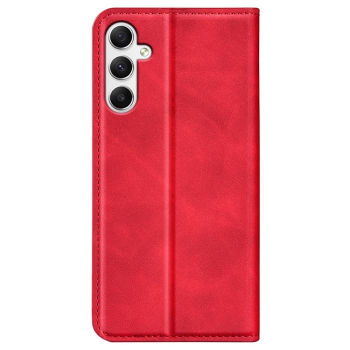 Bild 6,  Samsung Galaxy A35 5G Fodral Flip Skin Touch Röd - Teknikhallen.se