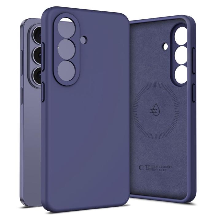 Bild 2, Tech-Protect Tech-Protect Galaxy S26 Skal MagSafe Silicone Cobalt Violet - Teknikhallen.se