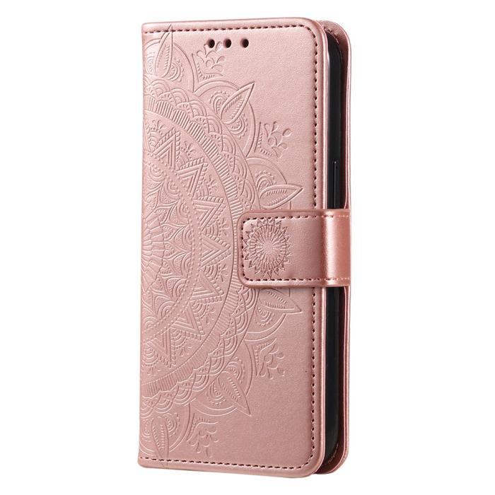 Bild 5,  Sony Xperia 1 VII Fodral Mandala Läder Roséguld - Teknikhallen.se