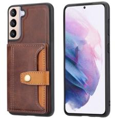  Samsung Galaxy S22 Skal Med Pl&aring;nboksfunktion Brun - Teknikhallen.se