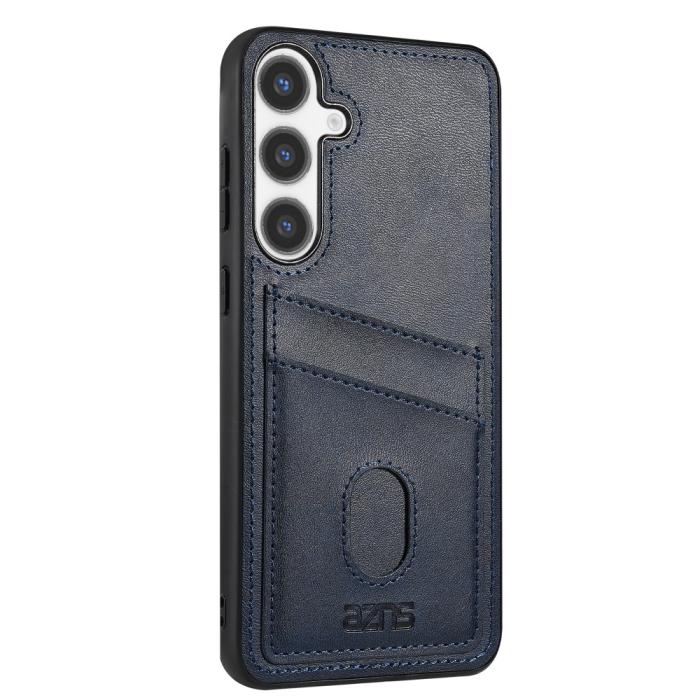Bild 2, AZNS AZNS Samsung Galaxy S25 Skal Med Kortfack Läder Blå - Teknikhallen.se