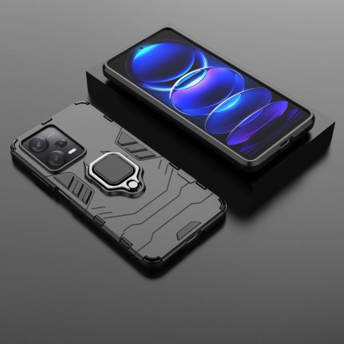 Bild 5,  Xiaomi Redmi Note 12 Pro 5G Skal Ring Hybrid Armor Svart - Teknikhallen.se