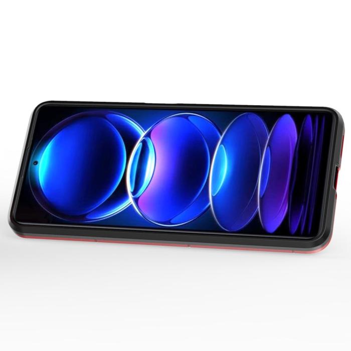 Bild 3,  Xiaomi Redmi Note 12 Pro 5G Skal Ring Hybrid Armor Röd - Teknikhallen.se