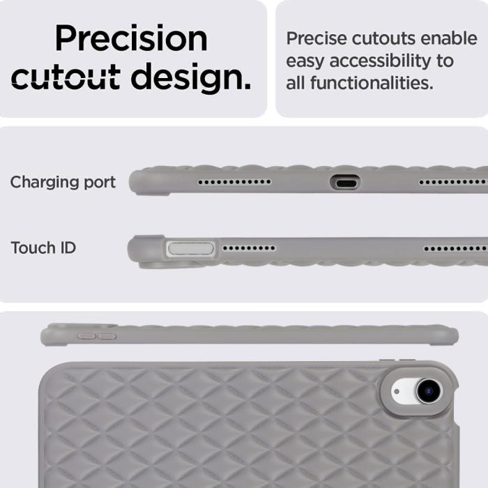 Bild 6,  iPad Air 2026-2020 Skal Diamond Textur TPU Grå - Teknikhallen.se