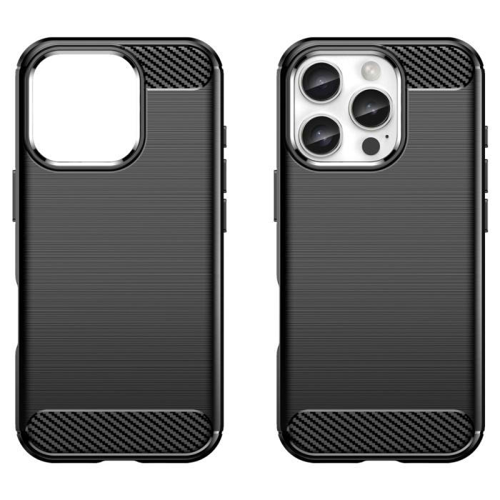 Bild 2,  iPhone 16 Pro Skal Kolfiber Textur Svart - Teknikhallen.se