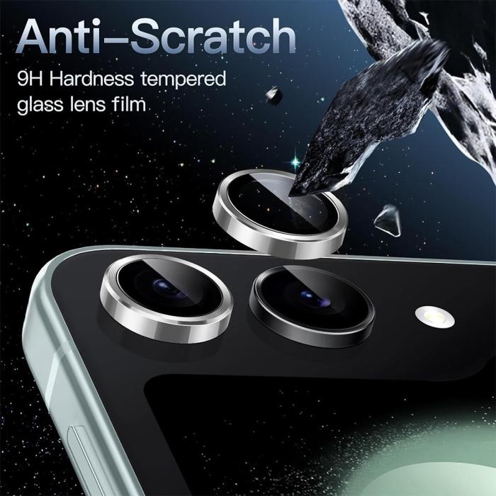 Bild 3, ENKAY ENKAY Galaxy Z Flip 6 Linsskydd Härdat Glas Grön - Teknikhallen.se