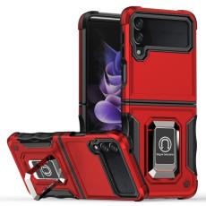  Samsung Galaxy Z Flip 4 Skal Shockproof Armor Ring R&ouml;d - Teknikhallen.se