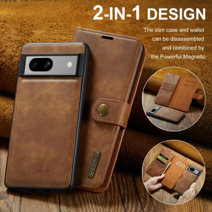 Bild 4, DG.MING DG.MING Google Pixel 8A 2in1 Magnet Fodral Brun - Teknikhallen.se