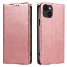  iPhone 15 Plus Fodral Flip L&auml;der Ros&eacute;guld - Teknikhallen.se