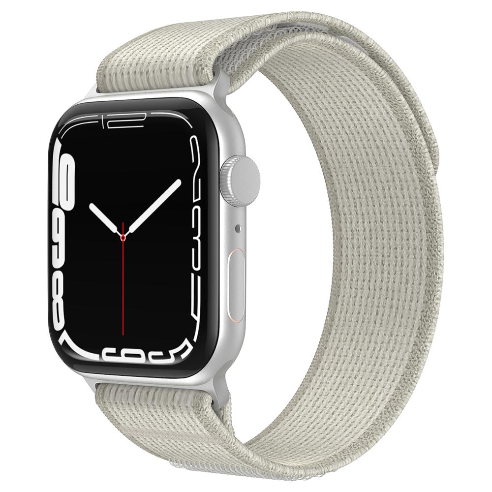 ColorPop Apple Watch 42/44/45/49 mm Armband Nylon Trail Loop Ljus Grå - Teknikhallen.se