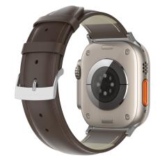 ColorPop &Auml;kta L&auml;der Armband Apple Watch 42/44/45/46/49 mm M&ouml;rk Brun - Teknikhallen.se