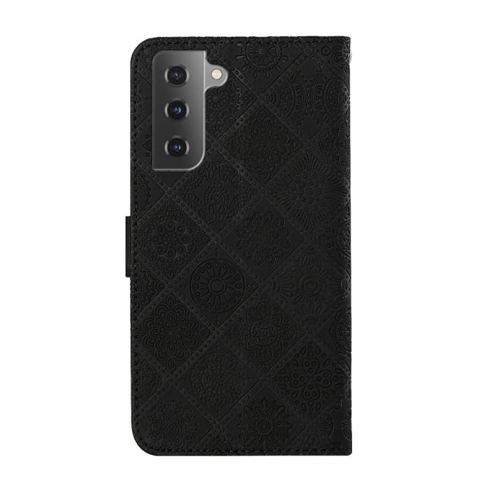 Bild 3,  Samsung Galaxy S22 Plus Fodral Tryckta Mandala Blommor Svart - Teknikhallen.se