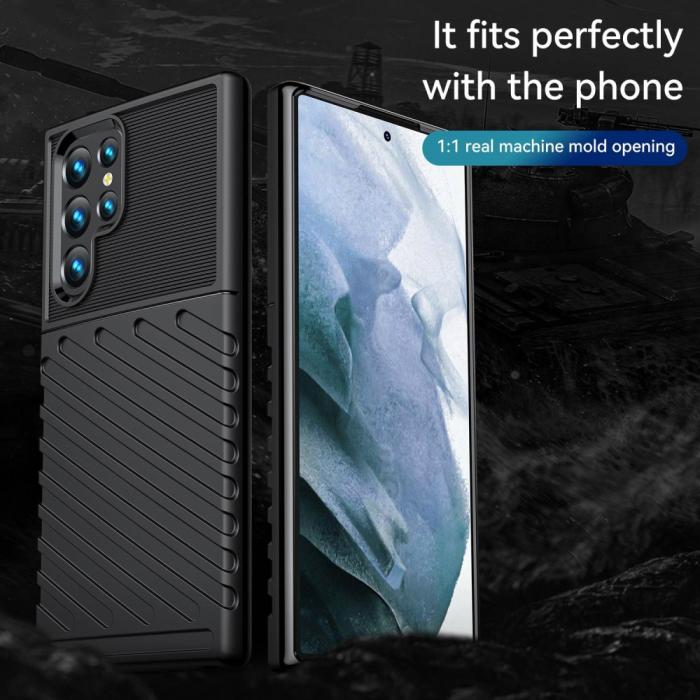 Bild 2,  Samsung Galaxy S23 Ultra Skal Twill Textur Svart - Teknikhallen.se