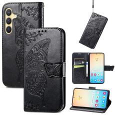  Samsung Galaxy S25 Plus Fodral Med Fj&auml;ril Tryck Svart - Teknikhallen.se