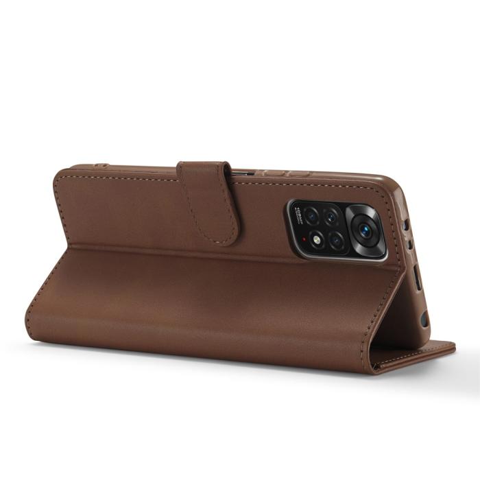 Bild 5, LC.IMEEKE LC.IMEEKE Xiaomi Redmi Note 11 Pro 5G Fodral Läder Brun - Teknikhallen.se