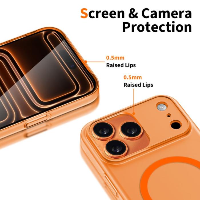 Bild 4, Tech-Protect Tech-Protect iPhone 17 Pro Max Skal MagSafe MagSlim Cosmic Orange - Teknikhallen.se