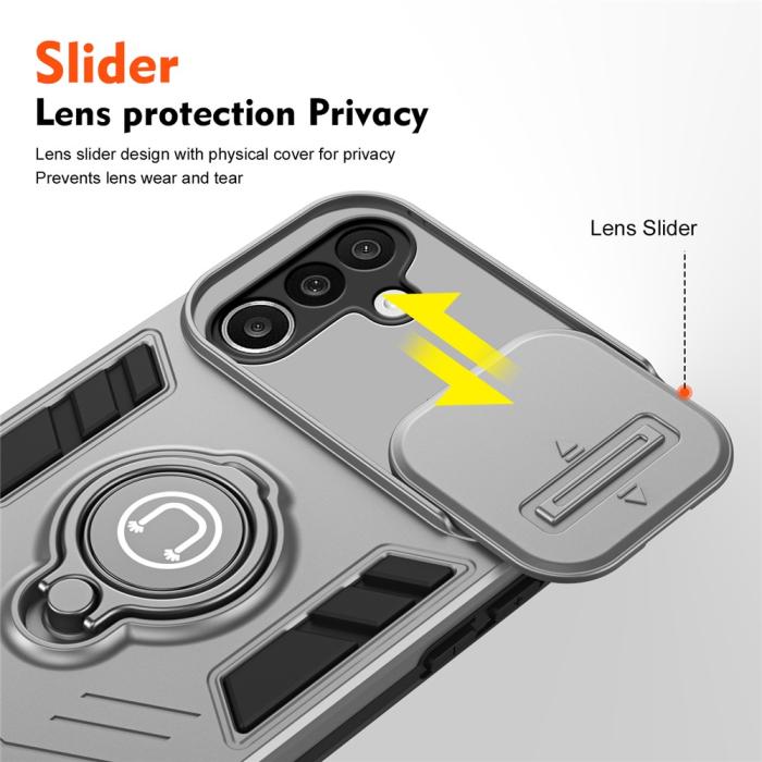 Bild 5,  Samsung Galaxy A27 5G Skal Camshield Kickstand Grå - Teknikhallen.se