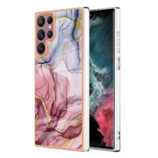  Samsung Galaxy S23 Ultra Skal Marmor TPU Ros&eacute;guld - Teknikhallen.se