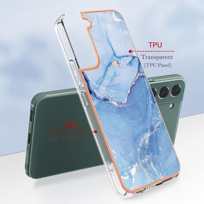 Bild 6,  Samsung Galaxy S23 Plus Skal Marmor TPU Blå - Teknikhallen.se