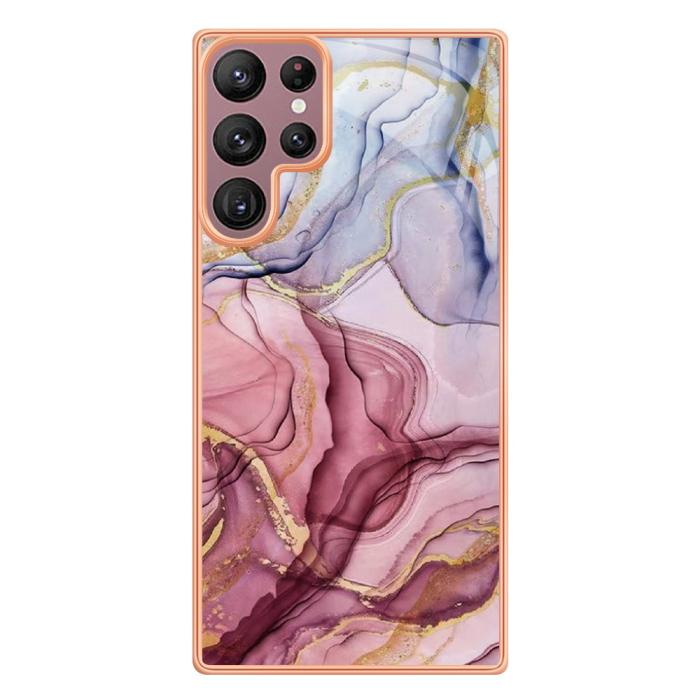 Bild 2,  Samsung Galaxy S23 Ultra Skal Marmor TPU Roséguld - Teknikhallen.se