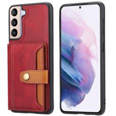  Samsung Galaxy S22 Skal Med Pl&aring;nboksfunktion R&ouml;d - Teknikhallen.se