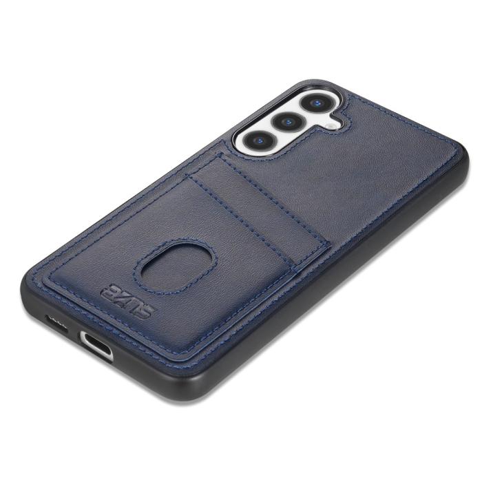 Bild 4, AZNS AZNS Samsung Galaxy S25 Skal Med Kortfack Läder Blå - Teknikhallen.se
