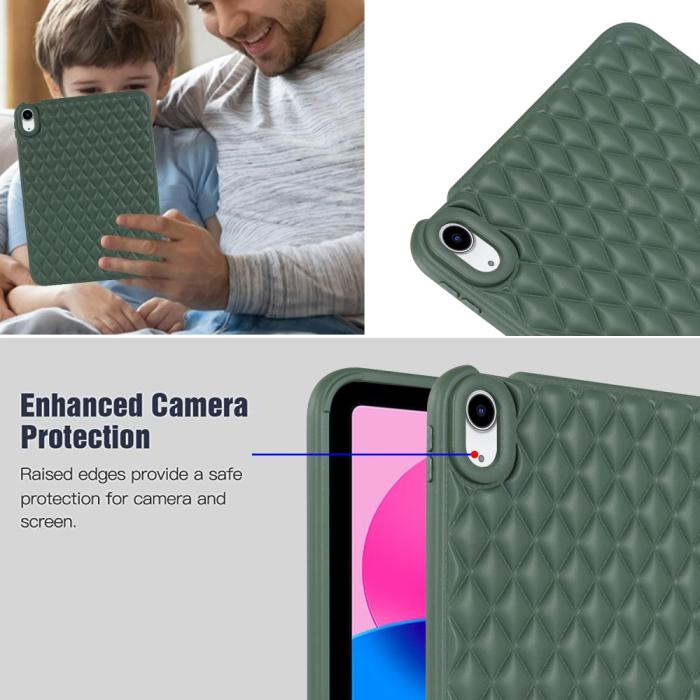 Bild 5,  iPad Air 2026-2020 Skal Diamond Textur TPU Mörk Grön - Teknikhallen.se