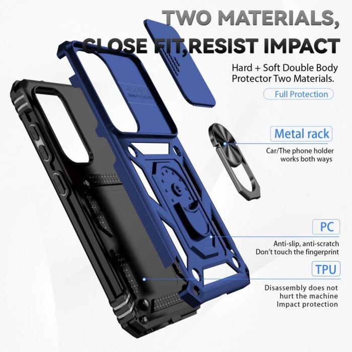 Bild 6,  Samsung Galaxy S23 Plus Skal CamShield Ring Blå - Teknikhallen.se