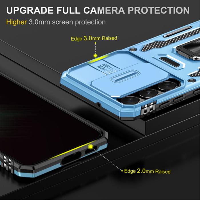 Bild 3,  Samsung Galaxy S23 Plus Skal Ring CamShield Ljus Blå - Teknikhallen.se