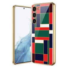 GKK GKK Galaxy S24 Skal H&auml;rdat Glas Electroplate R&ouml;d/Gr&ouml;n - Teknikhallen.se