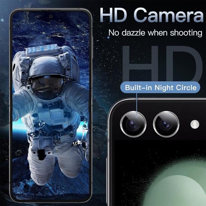 Bild 5, ENKAY ENKAY Galaxy Z Flip 6 Linsskydd Härdat Glas Grön - Teknikhallen.se