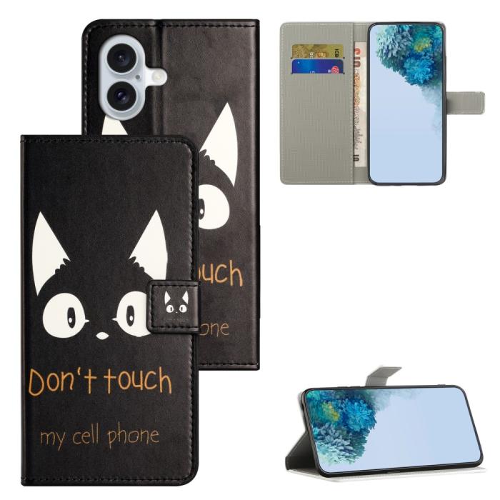 Bild 6,  iPhone 16 Plus Fodral Med Tryck Dont Touch Katt - Teknikhallen.se