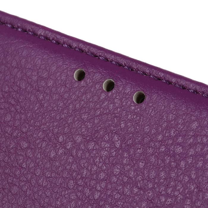 Bild 5,  OnePlus Nord 2T 5G Fodral Litchi Läder Lila - Teknikhallen.se
