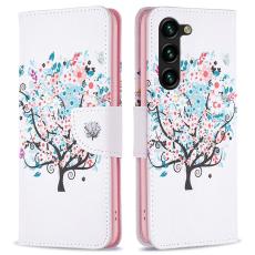  Galaxy S25 Plus / S24 Plus Fodral Med Tryck Blommigt Tr&auml;d - Teknikhallen.se