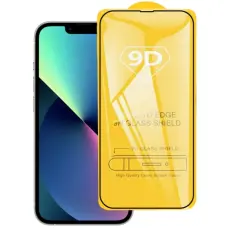  iPhone 14 / 13 / 13 Pro Sk&auml;rmskydd 9D Helt&auml;ckande H&auml;rdat Glas - Teknikhallen.se