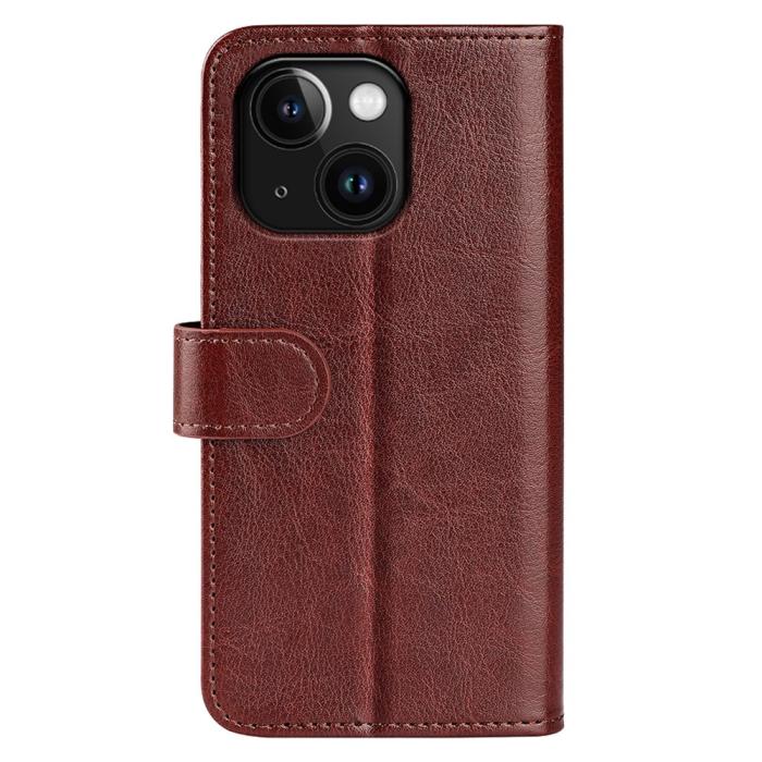 Bild 6,  iPhone 15 Plus Fodral Crazy Horse Läder Brun - Teknikhallen.se