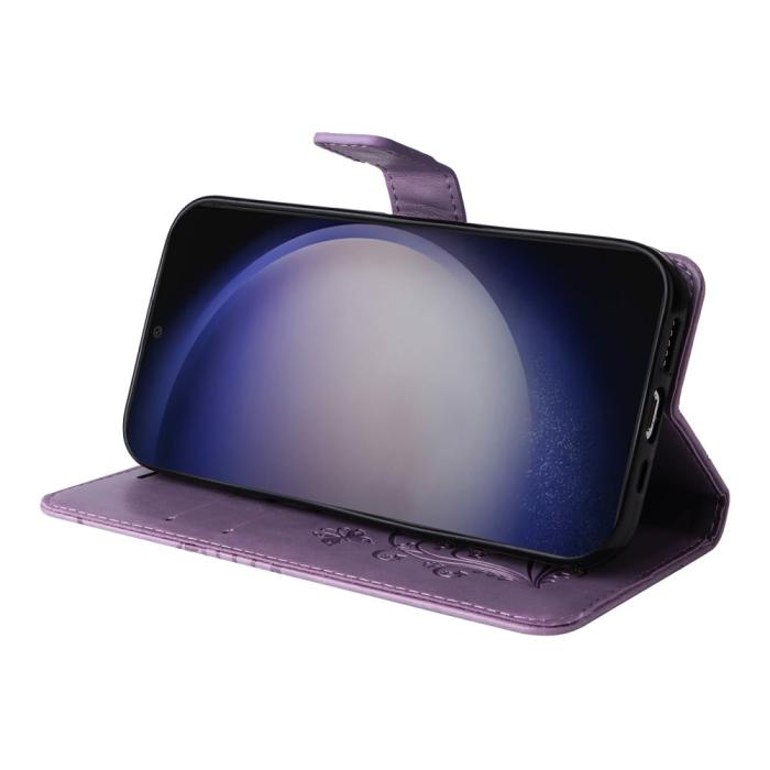 Bild 3,  Samsung Galaxy S24 Fodral Fjäril Tryck Lila - Teknikhallen.se