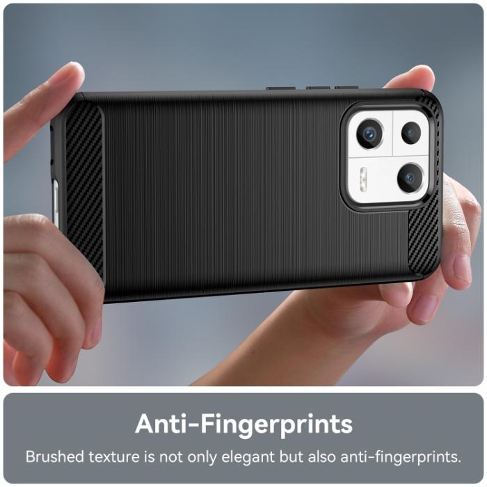 Bild 5,  Xiaomi 13 5G Skal Borstad Stål Textur Svart - Teknikhallen.se