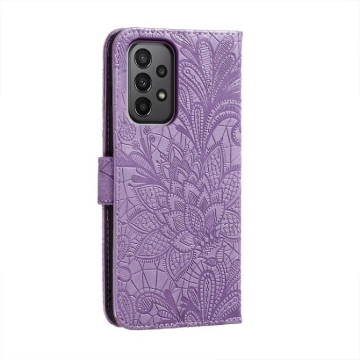 Bild 3,  Samsung Galaxy A24 5G Fodral Med Blommigt Tryck Lila - Teknikhallen.se