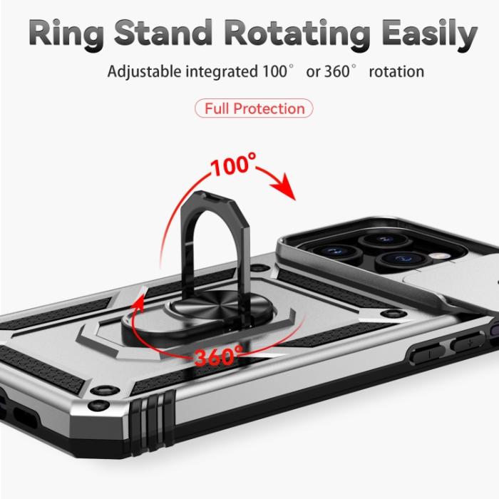 Bild 4,  iPhone 15 Pro Skal CamShield Armor Ring Silver - Teknikhallen.se