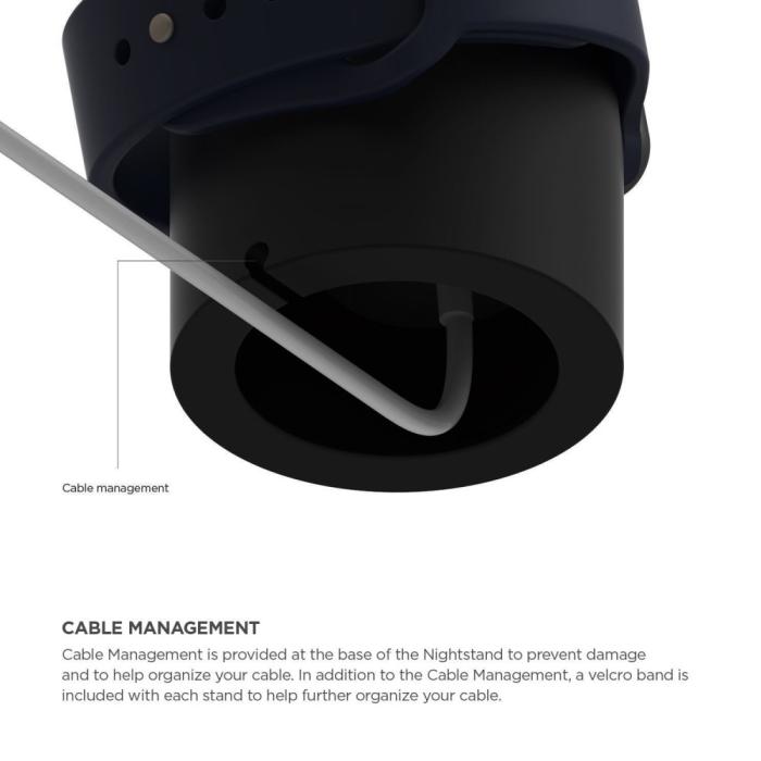 Bild 3,  Apple Watch Silikon Stativ Svart - Teknikhallen.se