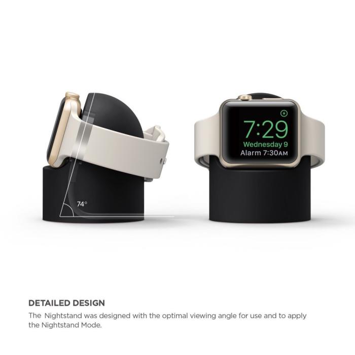 Bild 5,  Apple Watch Silikon Stativ Svart - Teknikhallen.se