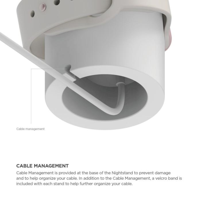 Bild 3,  Apple Watch Silikon Stativ Vit - Teknikhallen.se