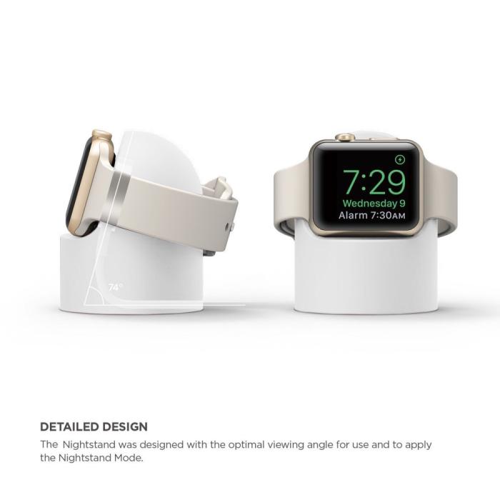 Bild 5,  Apple Watch Silikon Stativ Vit - Teknikhallen.se