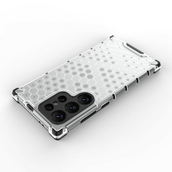 Bild 3,  Galaxy S24 Ultra Skal Honeycomb Shockproof Hybrid Grå - Teknikhallen.se