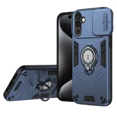  Samsung Galaxy A27 5G Skal Camshield Kickstand Bl&aring; - Teknikhallen.se