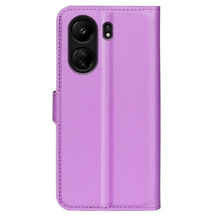 Bild 6,  Xiaomi Redmi 13C 4G Fodral Litchi Läder Lila - Teknikhallen.se