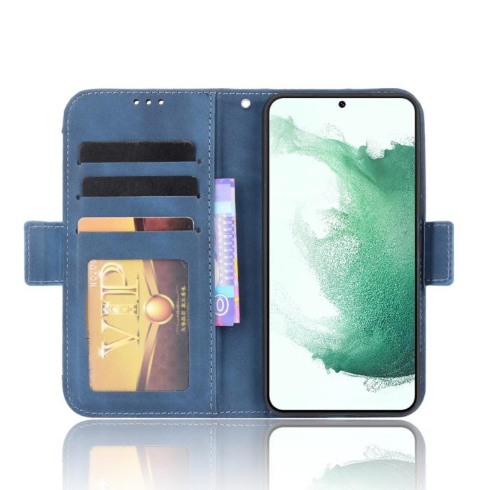 Bild 4,  Samsung Galaxy S22 Plus Fodral Avtagbart Kortfodral Blå - Teknikhallen.se