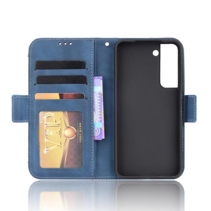 Bild 6,  Samsung Galaxy S22 Plus Fodral Avtagbart Kortfodral Blå - Teknikhallen.se